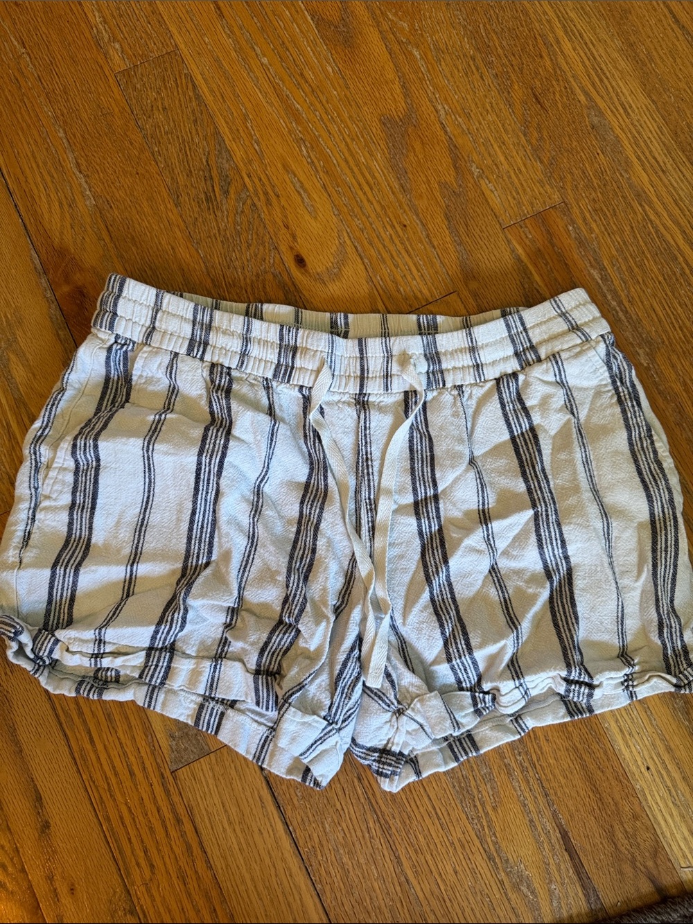 Old Navy White Shorts with Black Stripes